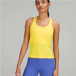 Lululemon Athletica Swiftly Tech Yellow Tank Top size 8